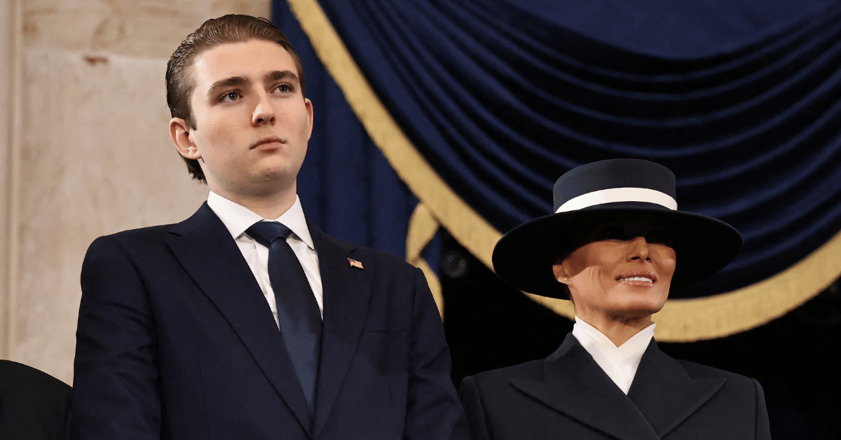 Photo of Barron and Melania Trump